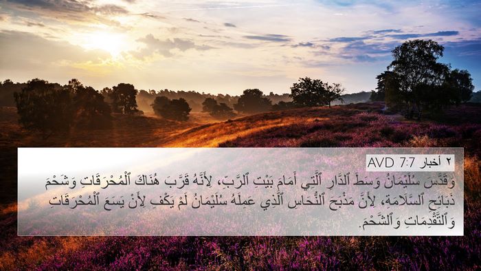 ٢ أخبار 7:7 AVD Bible Verse Image
