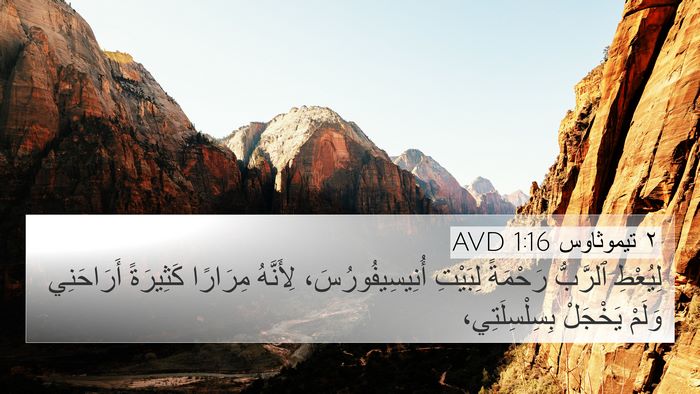٢ تيموثاوس 1:16 AVD Bible Verse Image