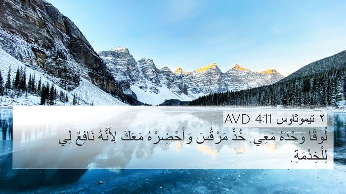 ٢ تيموثاوس 4:11 AVD Bible Verse Image