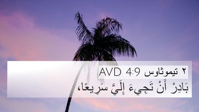 ٢ تيموثاوس 4:9 AVD Bible Verse Image