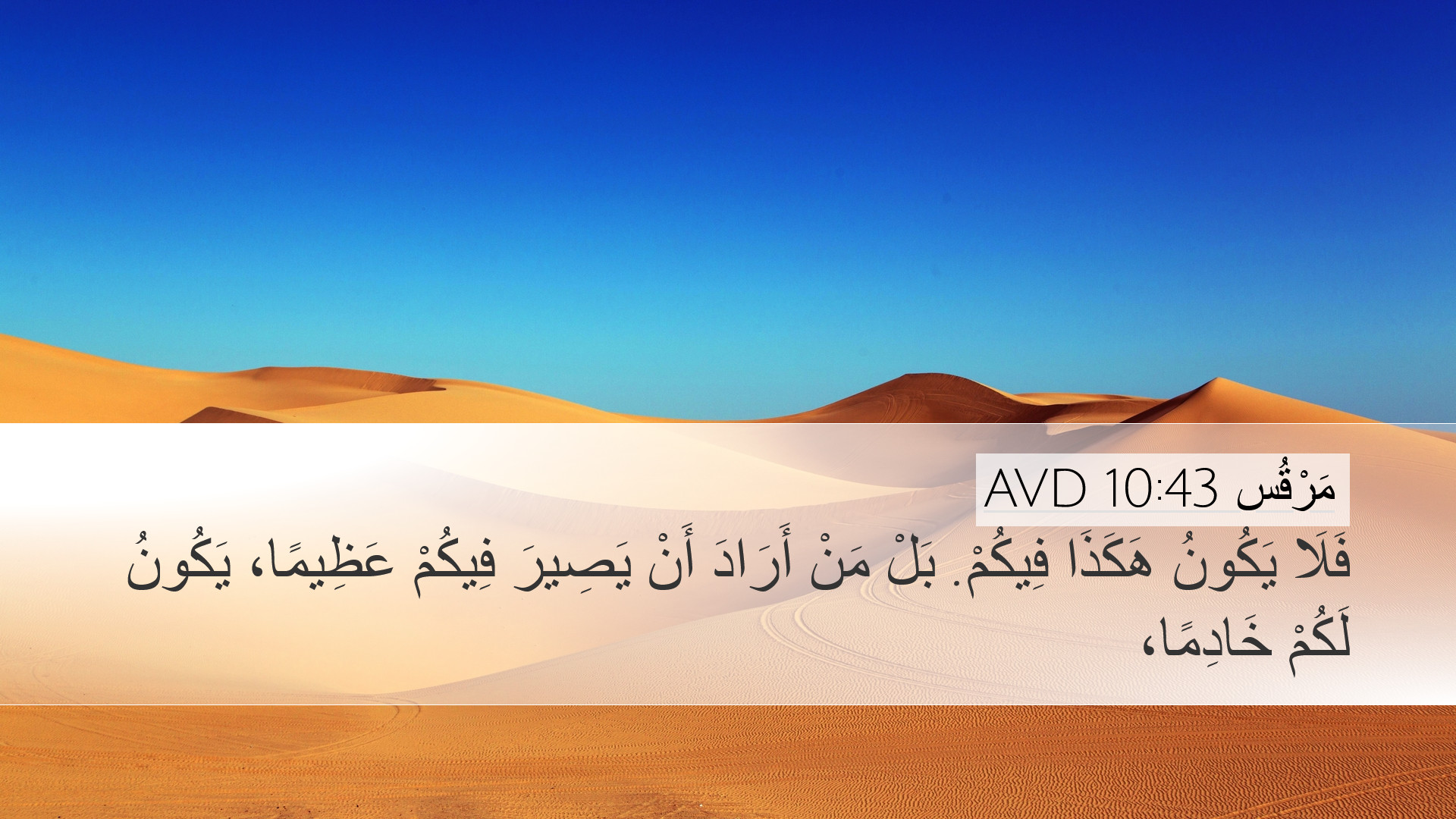 مَرْقُس 10:43 AVD Desktop Wallpaper - فَلَا يَكُونُ هَكَذَا