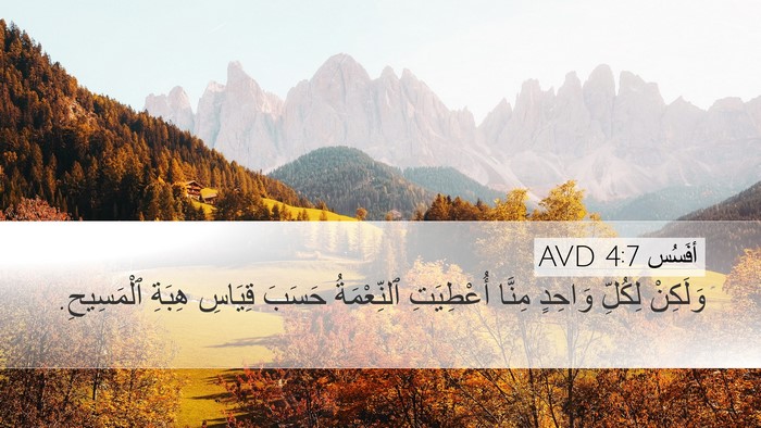 أفَسُس 4:7 AVD Bible Verse Image
