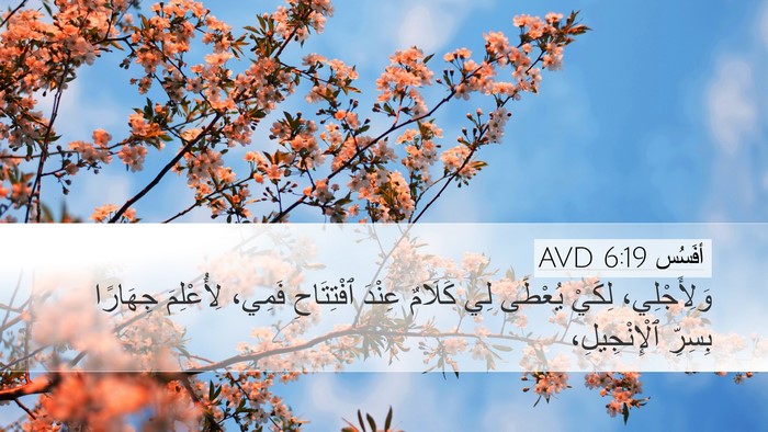 أفَسُس 6:19 AVD Bible Verse Image