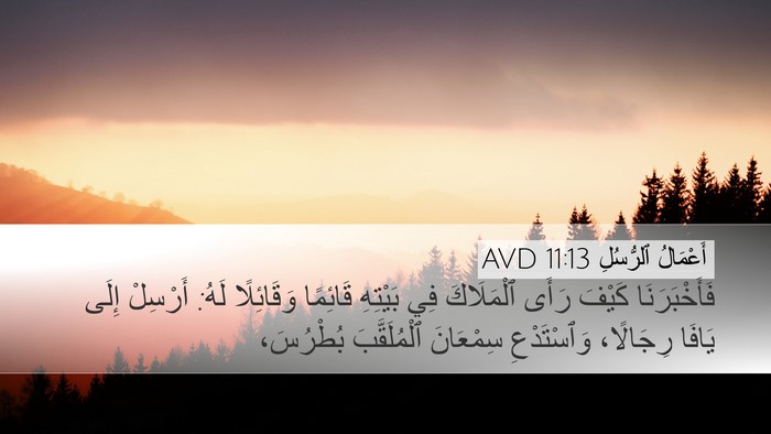 أَعْمَالُ ٱلرُّسُلِ 11:13 AVD Bible Verse Image