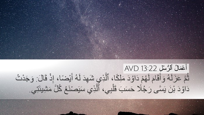 أَعْمَالُ ٱلرُّسُلِ 13:22 AVD Bible Verse Image