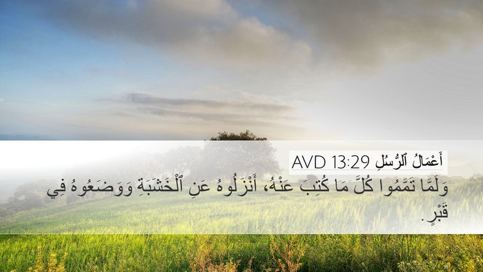 أَعْمَالُ ٱلرُّسُلِ 13:29 AVD Bible Verse Image