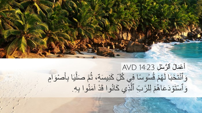أَعْمَالُ ٱلرُّسُلِ 14:23 AVD Bible Verse Image