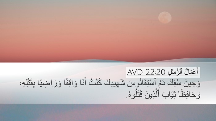 أَعْمَالُ ٱلرُّسُلِ 22:20 AVD Bible Verse Image