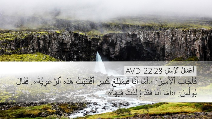 أَعْمَالُ ٱلرُّسُلِ 22:28 AVD Desktop Wallpaper - فَأَجَابَ ٱلْأَمِيرُ: - Desktop Bible Verse Wallpaper