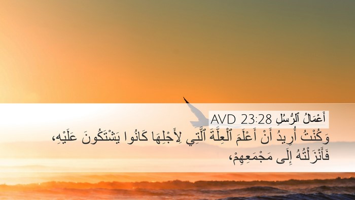 أَعْمَالُ ٱلرُّسُلِ 23:28 AVD Bible Verse Image