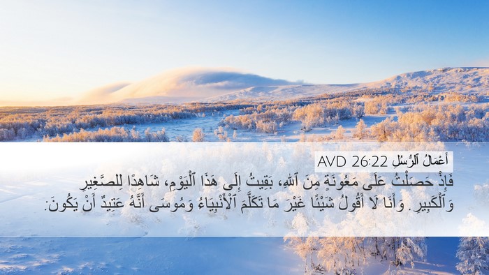 أَعْمَالُ ٱلرُّسُلِ 26:22 AVD Bible Verse Image