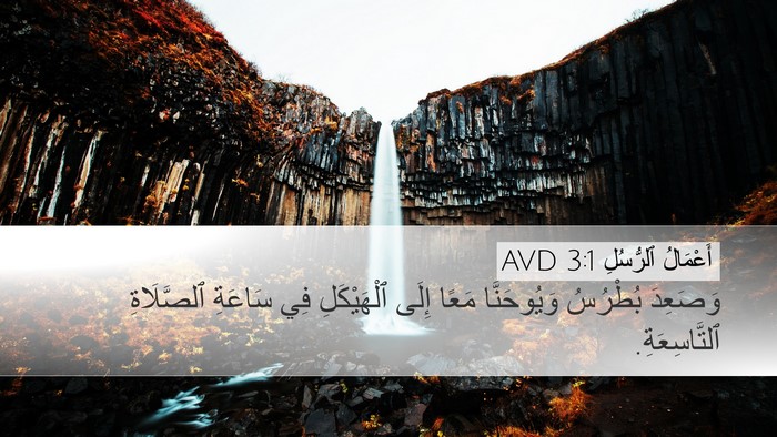 أَعْمَالُ ٱلرُّسُلِ 3:1 AVD Bible Verse Image