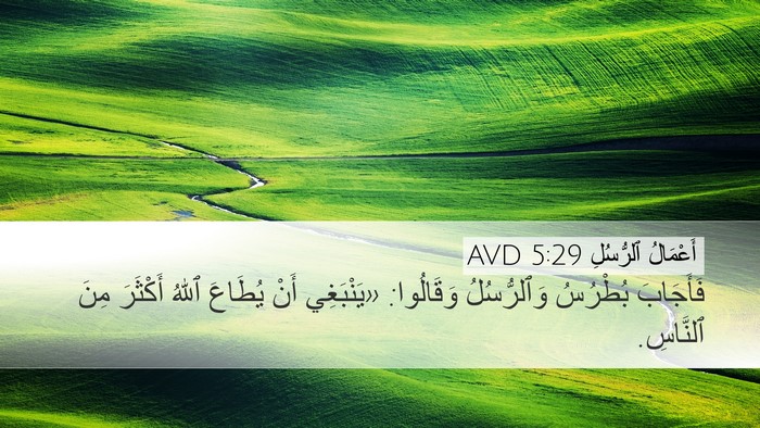 أَعْمَالُ ٱلرُّسُلِ 5:29 AVD Bible Verse Image