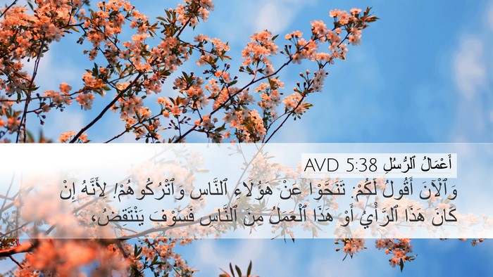 أَعْمَالُ ٱلرُّسُلِ 5:38 AVD Bible Verse Image