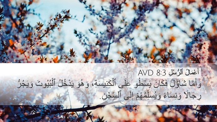 أَعْمَالُ ٱلرُّسُلِ 8:3 AVD Bible Verse Image