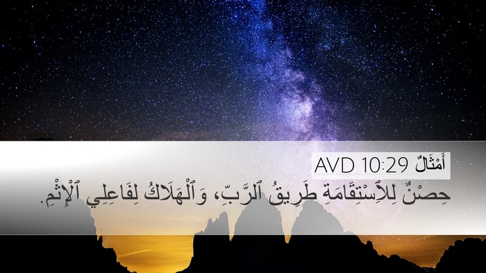 أَمْثَالٌ 10:29 AVD Bible Verse Image