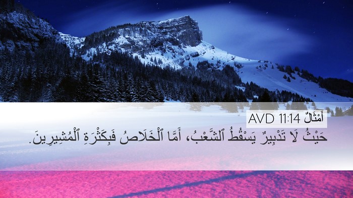 أَمْثَالٌ 11:14 AVD Bible Verse Image