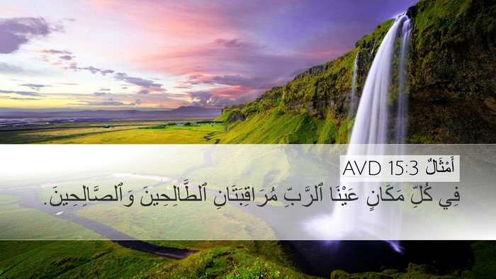 أَمْثَالٌ 15:3 AVD Desktop Wallpaper - فِي كُلِّ مَكَانٍ عَيْنَا - Desktop Bible Verse Wallpaper