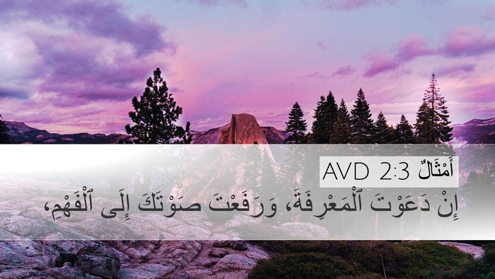 أَمْثَالٌ 2:3 AVD Bible Verse Image