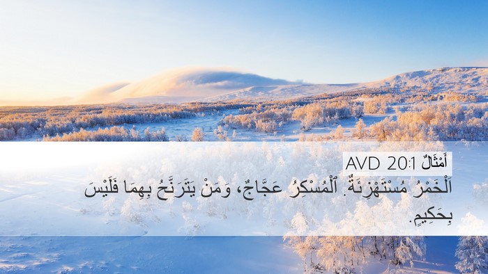 أَمْثَالٌ 20:1 AVD Bible Verse Image