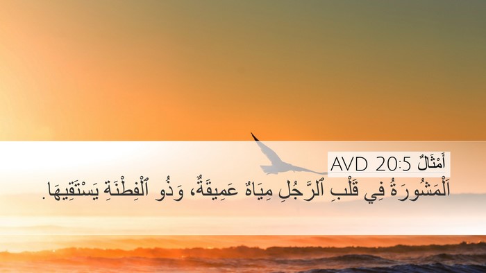 أَمْثَالٌ 20:5 AVD Bible Verse Image