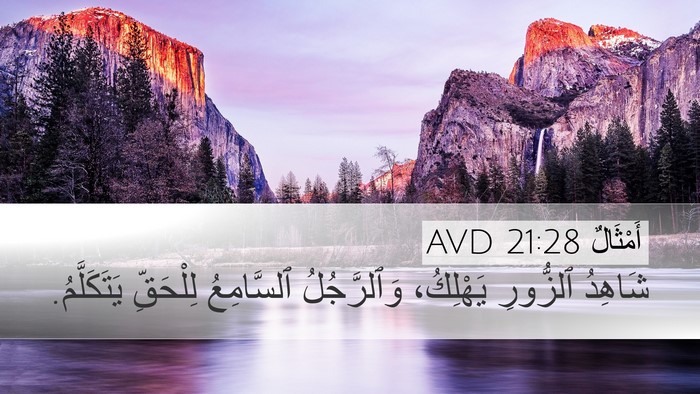 أَمْثَالٌ 21:28 AVD Bible Verse Image