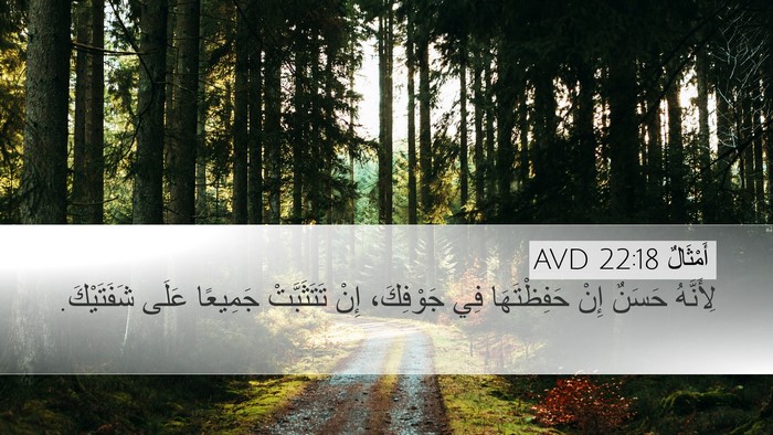 أَمْثَالٌ 22:18 AVD Bible Verse Image