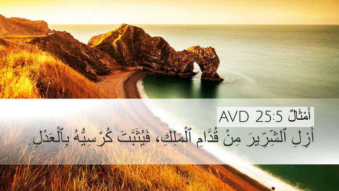 أَمْثَالٌ 25:5 AVD Bible Verse Image