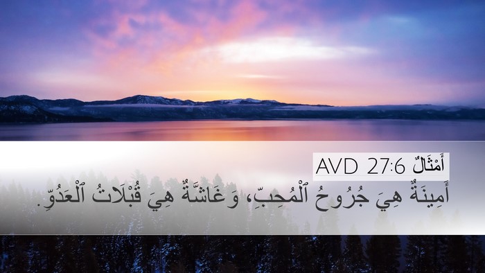 أَمْثَالٌ 27:6 AVD Desktop Wallpaper - أَمِينَةٌ هِيَ جُرُوحُ - Desktop Bible Verse Wallpaper