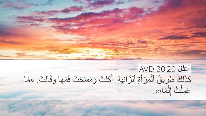 أَمْثَالٌ 30:20 AVD Bible Verse Image