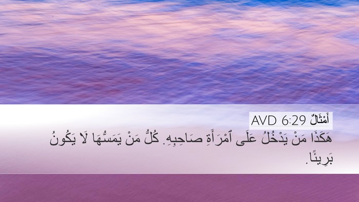 أَمْثَالٌ 6:29 AVD Bible Verse Image