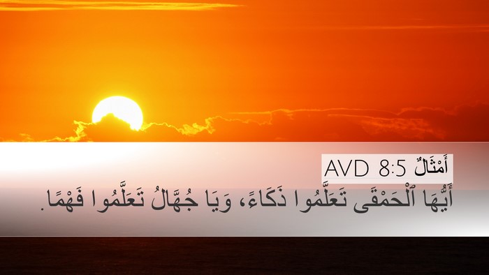 أَمْثَالٌ 8:5 AVD Bible Verse Image