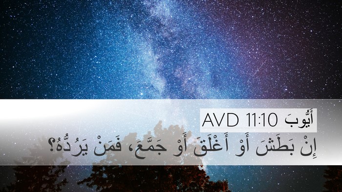 أَيُّوبَ 11:10 AVD Bible Verse Image