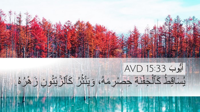 أَيُّوبَ 15:33 AVD Desktop Wallpaper - يُسَاقِطُ كَٱلْجَفْنَةِ - Desktop Bible Verse Wallpaper