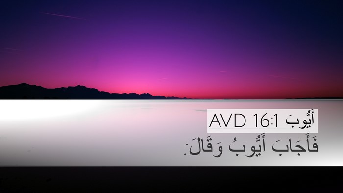 أَيُّوبَ 16:1 AVD Desktop Wallpaper - فَأَجَابَ أَيُّوبُ - Desktop Bible Verse Wallpaper