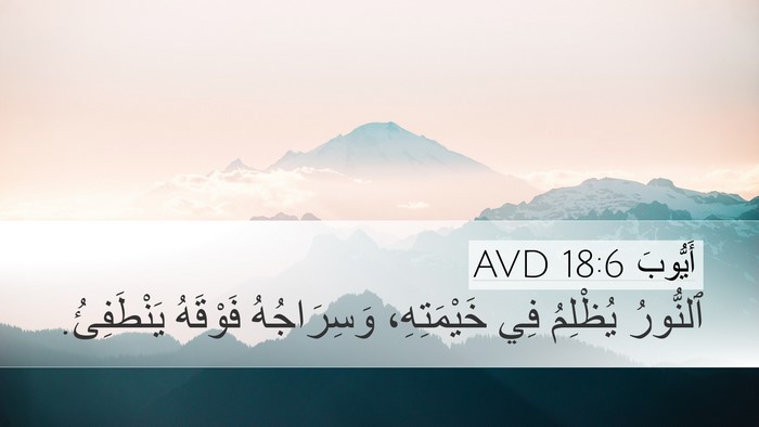 أَيُّوبَ 18:6 AVD Desktop Wallpaper - ٱلنُّورُ يُظْلِمُ فِي - Desktop Bible Verse Wallpaper