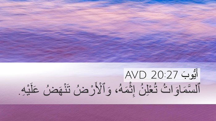 أَيُّوبَ 20:27 AVD Bible Verse Image