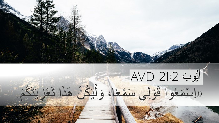 أَيُّوبَ 21:2 AVD Bible Verse Image