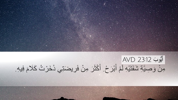 أَيُّوبَ 23:12 AVD Bible Verse Image