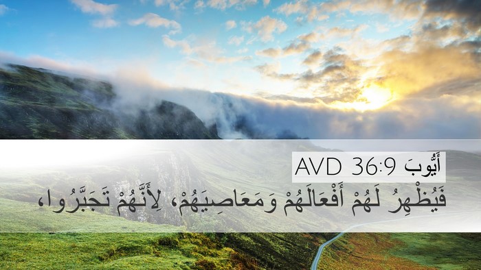 أَيُّوبَ 36:9 AVD Bible Verse Image