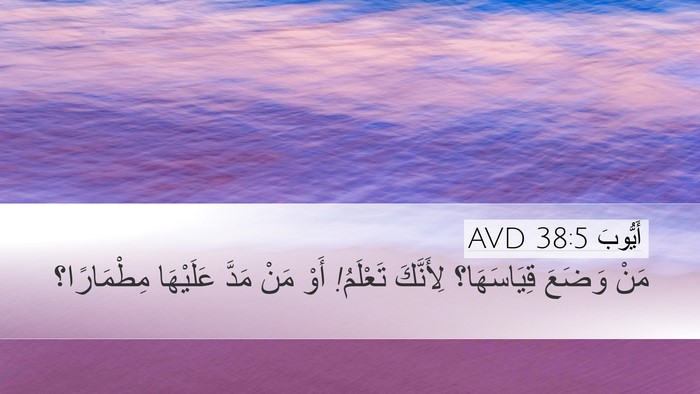 أَيُّوبَ 38:5 AVD Bible Verse Image
