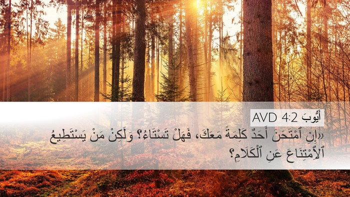 أَيُّوبَ 4:2 AVD Bible Verse Image