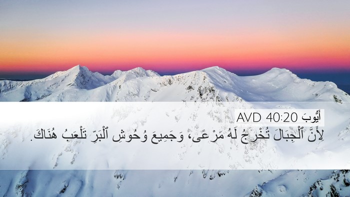 أَيُّوبَ 40:20 AVD Bible Verse Image