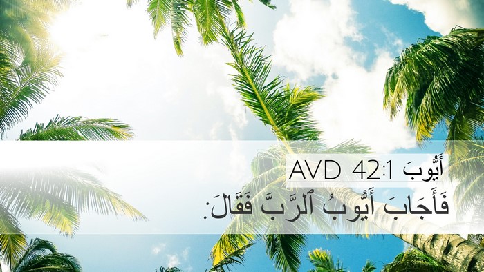 أَيُّوبَ 42:1 AVD Desktop Wallpaper - فَأَجَابَ أَيُّوبُ - Desktop Bible Verse Wallpaper