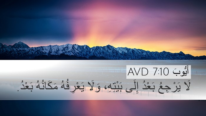 أَيُّوبَ 7:10 AVD Bible Verse Image