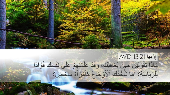 إِرْمِيَا 13:21 AVD Bible Verse Image