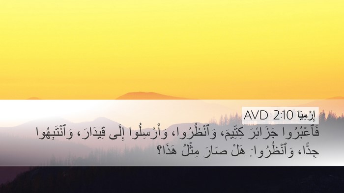 إِرْمِيَا 2:10 AVD Bible Verse Image