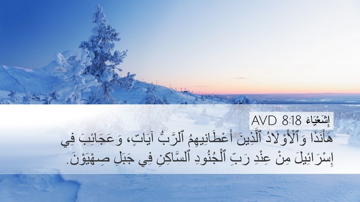 إِشَعْيَاءَ 8:18 AVD Bible Verse Image