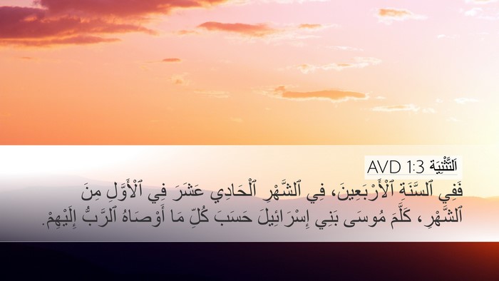 اَلتَّثْنِيَة 1:3 AVD Bible Verse Image