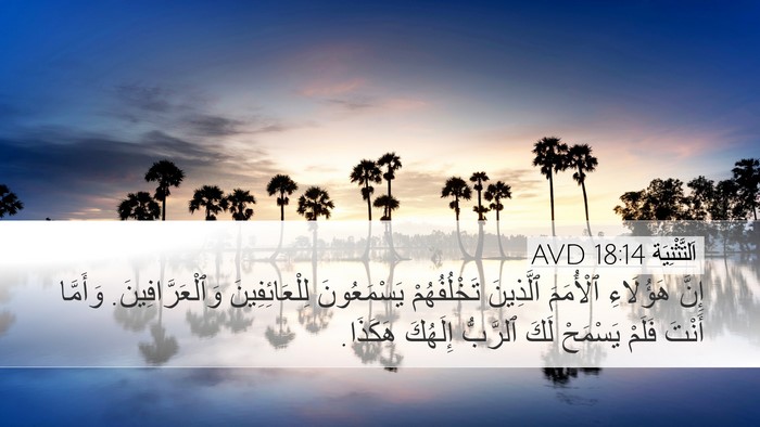 اَلتَّثْنِيَة 18:14 AVD Desktop Wallpaper - إِنَّ هَؤُلَاءِ ٱلْأُمَمَ - Desktop Bible Verse Wallpaper